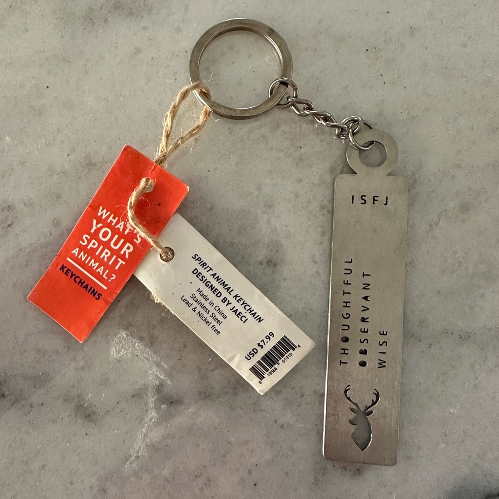 Deer spirit animal keychain